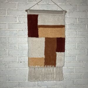 Crane Baby Boho Chic Wall Hanging Nursery Decor Neutral Earth Tones 70s Style